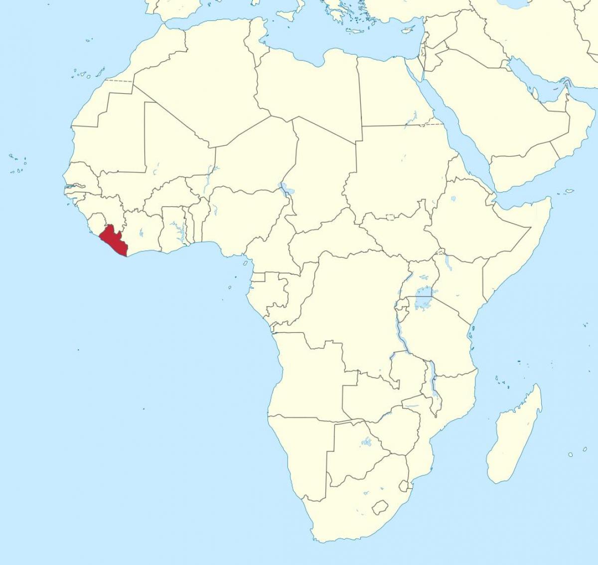 خريطة ليبيريا أفريقيا